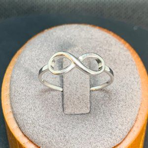 Sterling Silver 925 Infinity Band, Minimalist Design, 6mm Wide .75mm Band Size 9